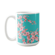 Watercolor Cherry Blossom Coffee Mug
