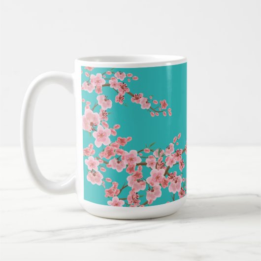 Watercolor Cherry Blossom Coffee Mug コーヒーマグカップ (左)