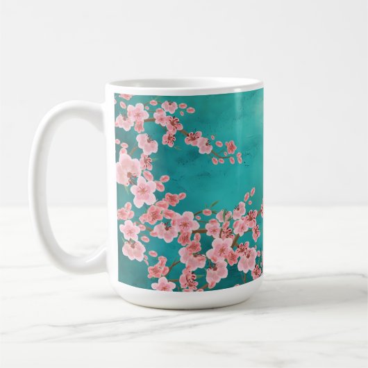 Watercolor Cherry Blossom Coffee Mug コーヒーマグカップ (左)