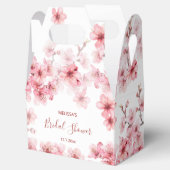 Watercolor Cherry Blossom Pink White Bridal Shower フェイバーボックス (オープン)