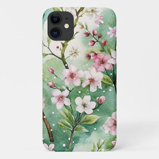 Watercolor Cherry Blossoms Case-Mate iPhoneケース (裏面)