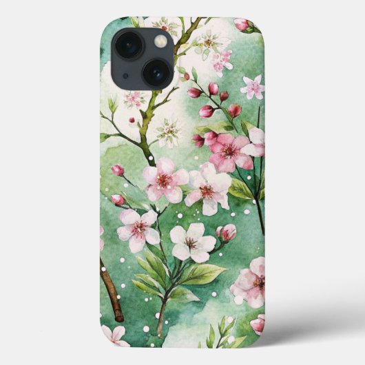 Watercolor Cherry Blossoms Case-Mate iPhoneケース (裏面)
