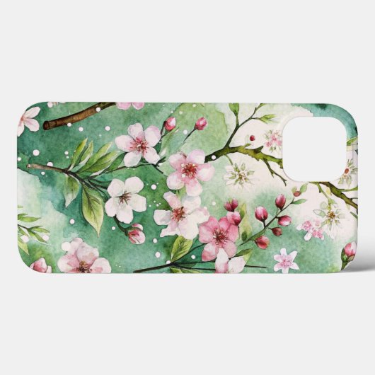 Watercolor Cherry Blossoms Case-Mate iPhoneケース (裏面 (横))