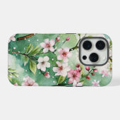 Watercolor Cherry Blossoms iPhoneケース (裏面横)