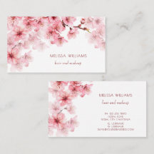 Watercolor Cherry Blossoms Pink Floral