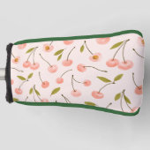Watercolor Cherry Pattern ゴルフヘッドカバー (正面)
