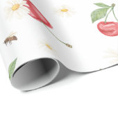 Watercolor Cherry Pattern Wrapping Paper ラッピングペーパー (ロールコーナー)