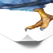 Watercolor Chickens Wearing Big Sunglasses ポスター (コーナー)