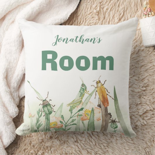Watercolor Child's Bug Insect クッション (ブランケット)