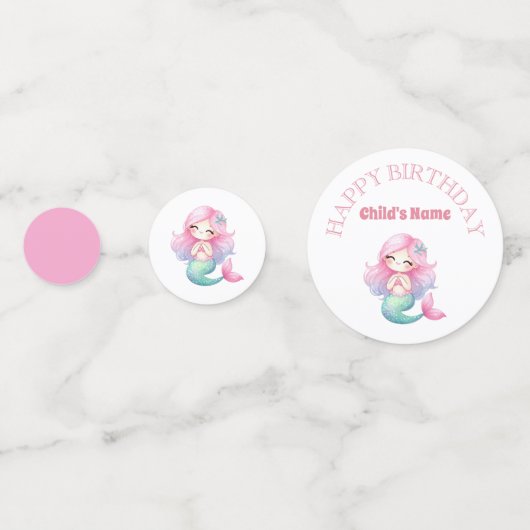 Watercolor Child's Bug Insect Birthday コンフェッティ (正面)