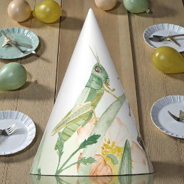 Watercolor Child's Bug Insect Birthday パーティーハット