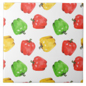 Watercolor Chilli Peppers Pattern  タイル (正面)