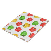 Watercolor Chilli Peppers Pattern  タイル (側面)