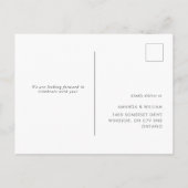 Watercolor Chinoiserie Floral RSVP Response 案内ポストカード (裏面)