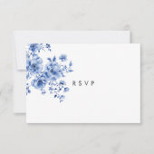 Watercolor Chinoiserie Floral RSVP Response Card (正面)