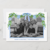 Watercolor Chinoiserie Ornaments Garland Christmas シーズンカード (正面)