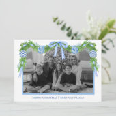 Watercolor Chinoiserie Ornaments Garland Christmas シーズンカード (スタンド正面)