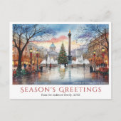 Watercolor Christmas at Trafalgar Square London シーズンポストカード (正面)