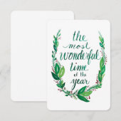 Watercolor Christmas Card サンキューカード (正面/裏面)