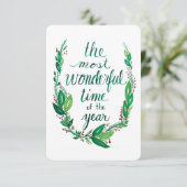 Watercolor Christmas Card サンキューカード (スタンド正面)