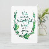 Watercolor Christmas Card サンキューカード (スタンド正面)