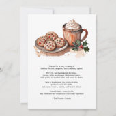 Watercolor Christmas Dinner Party Holiday Rustic 招待状 (裏面)