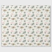 Watercolor Christmas Elegant Wrapping Paper ラッピングペーパー (フラット)