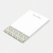 Watercolor Christmas Foliage Post-It Notes ポストイット (アングル)