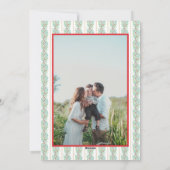 Watercolor Christmas Garland Nutcracker 2 Photos シーズンカード (裏面)