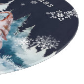 Watercolor Christmas Gnomes Personalized カッティングボード (角)