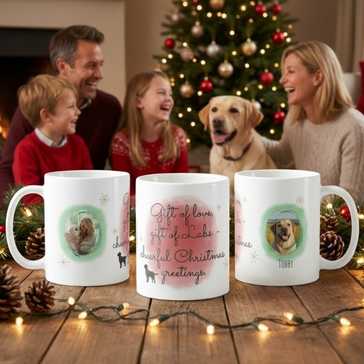 Watercolor Christmas Labrador – Festive Dog Gift コーヒーマグカップ