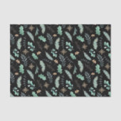 Watercolor Christmas Leaf Pattern 薄葉紙 (正面)