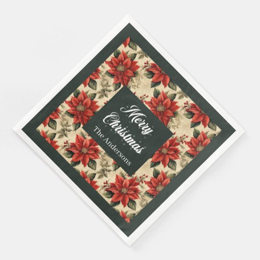 Watercolor Christmas Napkins Personalized Touch (コーナー)
