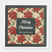 Watercolor Christmas Napkins Personalized Touch (正面)