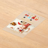 Watercolor Christmas Nutcracker Ballet Characters アクリル招待状 (レイダウン)