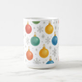 Watercolor Christmas Ornaments & Snowflakes -  コーヒーマグカップ (中央)