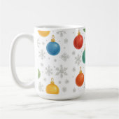 Watercolor Christmas Ornaments & Snowflakes -  コーヒーマグカップ (左)