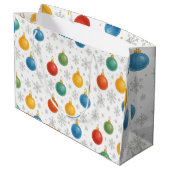 Watercolor Christmas Ornaments & Snowflakes -  ラージペーパーバッグ (裏面アングル)