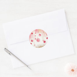 Watercolor Christmas Ornaments Sticker Set ラウンドシール