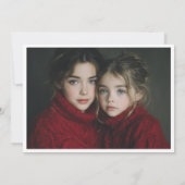 Watercolor Christmas Poinsettia Design 案内状 (裏面)