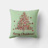 Watercolor Christmas Polka Dot Tree クッション (裏面)