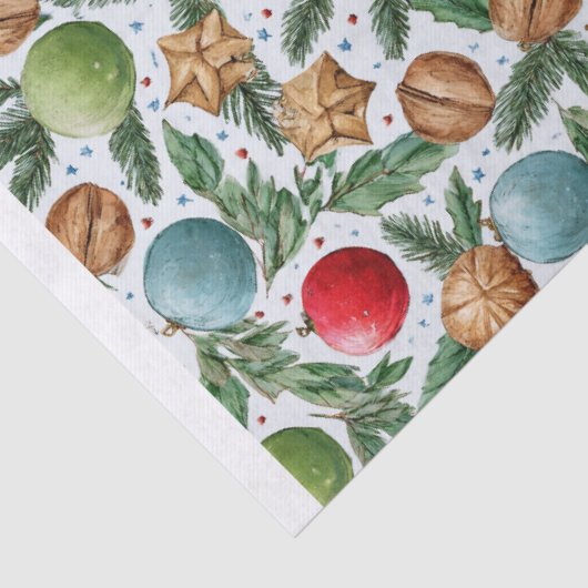 Watercolor Christmas Tissue Paper 薄葉紙 (詳細)