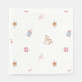 Watercolor Christmas Toys スタンダードランチョンナプキン (正面)