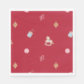 Watercolor Christmas Toys スタンダードランチョンナプキン (正面)