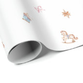 Watercolor Christmas Toys Wrapping Paper ラッピングペーパー (ロールコーナー)