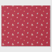 Watercolor Christmas Toys Wrapping Paper ラッピングペーパー (フラット)