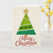 Watercolor Christmas Tree Card – Modern Holiday  カード (黄色い花)