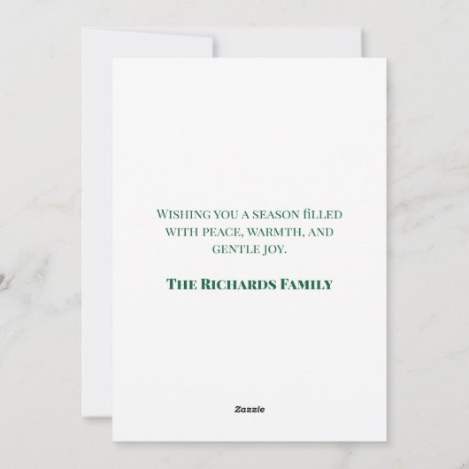 Watercolor Christmas Tree Holiday Card シーズンカード (裏面)