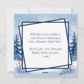 Watercolor Christmas Tree in the Mountains   シーズンカード (裏面)