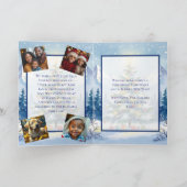 Watercolor Christmas Tree in the Mountains Photo シーズンカード (内部)